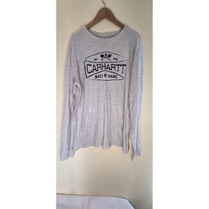 Carhartt Force Long Sleeve T-Shirt Relaxed Fit Gray Medium Large